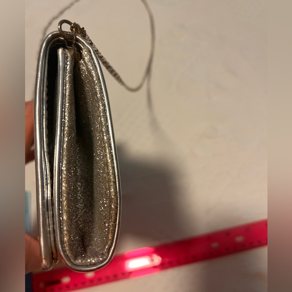 Sold…Aldo beautiful silver clutch or crossbody purse - Picture 7 of 16